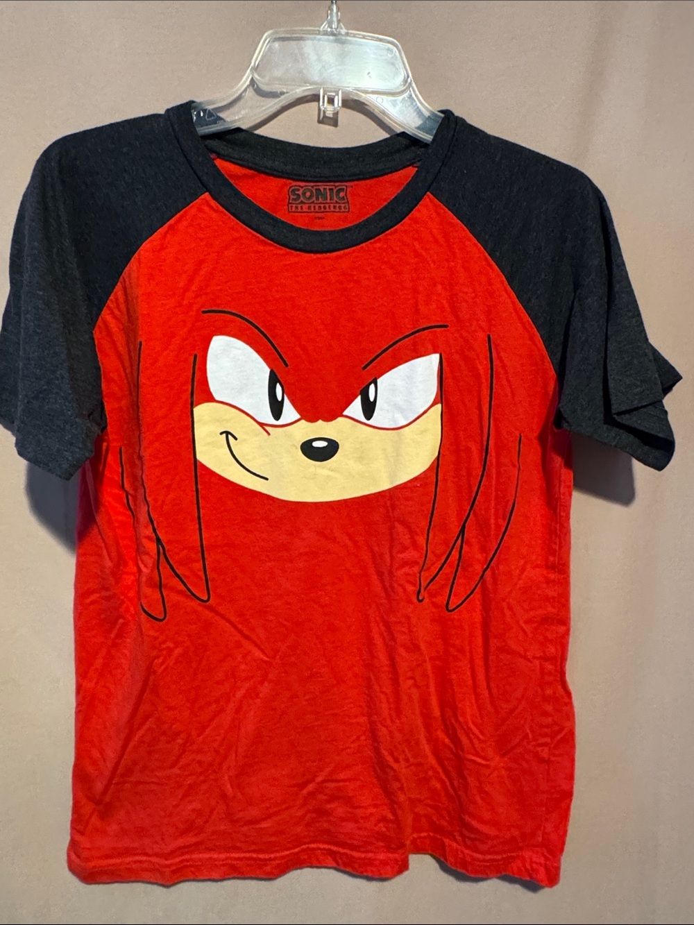 Kid's Knuckles Raglan Tee - Red & Black